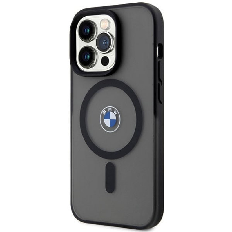 BMW BMHMP14LDSLK Signature MagSafe cietais apvalks, paredzēts Apple iPhone 14 Pro, melns