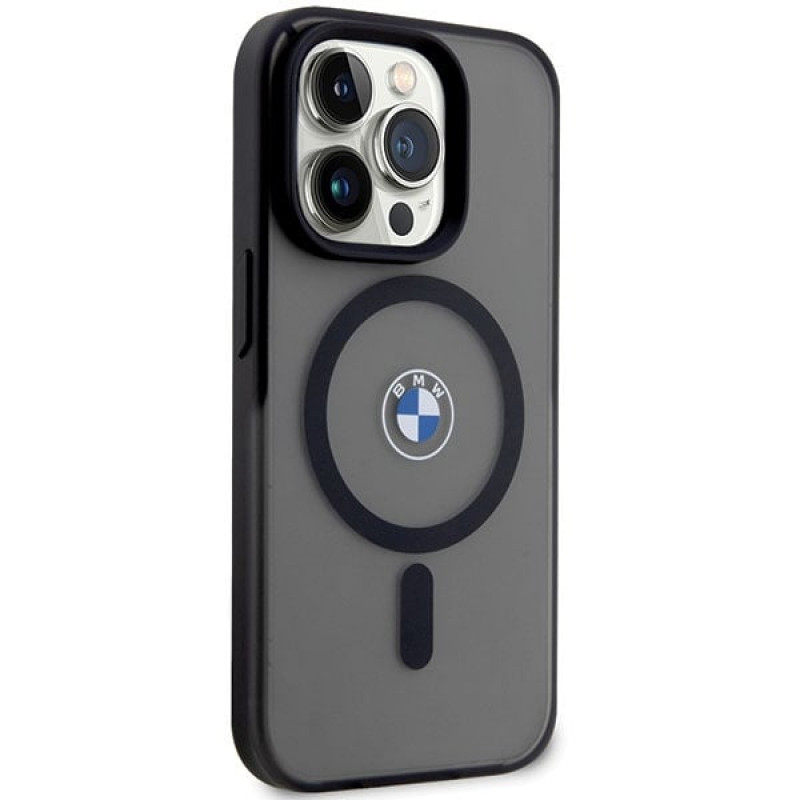 BMW BMHMP14LDSLK Signature MagSafe cietais apvalks, paredzēts Apple iPhone 14 Pro, melns