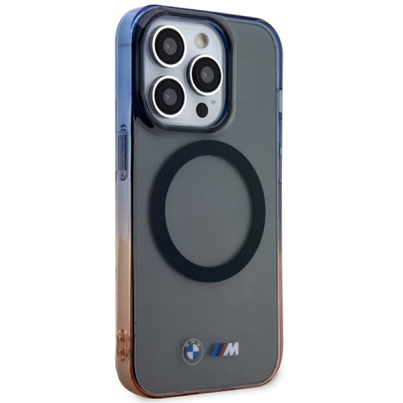 BMW BMHMP14LHTGE Gradient Bumper MagSafe cietais apvalks, paredzēts Apple iPhone 14 Pro, pelēks