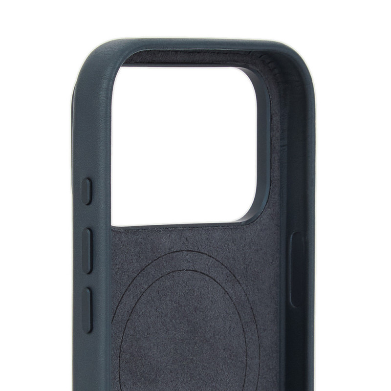 Mujjo Troubadour ādas vāciņš Apple iPhone 18 Pro / 17 Pro, MagSafe, bazalta krāsā