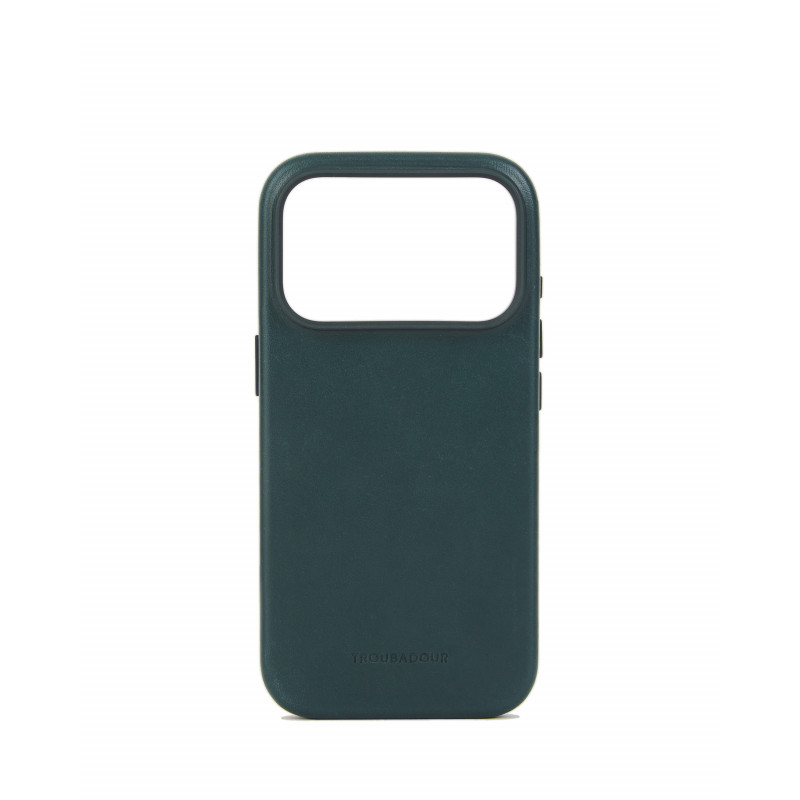 Mujjo Troubadour ādas vāciņš Apple iPhone 18 Pro / 17 Pro, MagSafe, obsidiāna zaļš