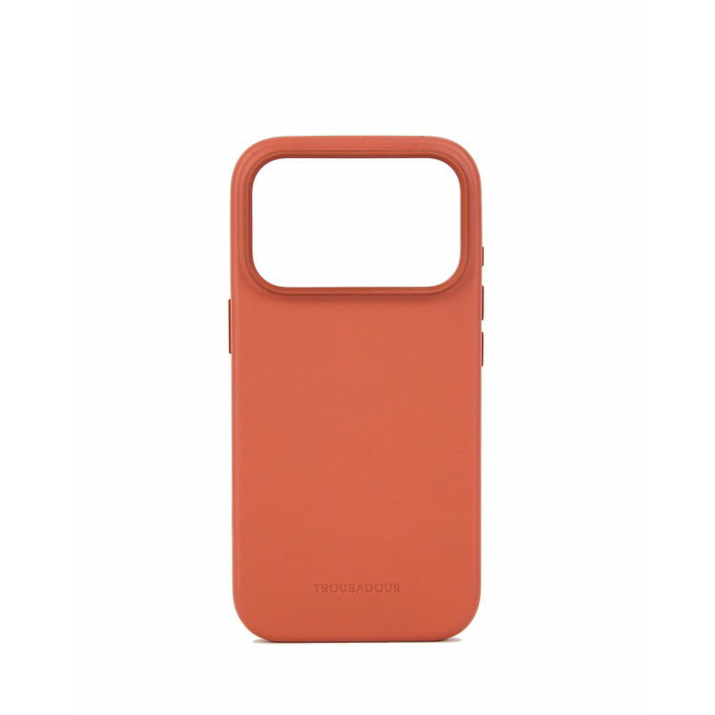 Mujjo Troubadour ādas vāciņš Apple iPhone 18 Pro / 17 Pro, MagSafe, terakotas krāsā