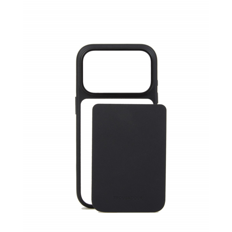 Mujjo Troubadour Modular ādas vāciņš Apple iPhone 18 Pro / 17 Pro, MagSafe, melns
