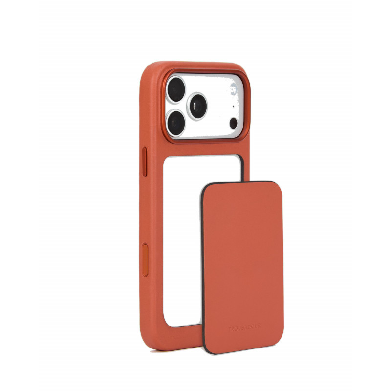 Mujjo Troubadour Modular Leather Case ādas futrālis Apple iPhone 18 Pro Max / 17 Pro Max, MagSafe, terakotas krāsā