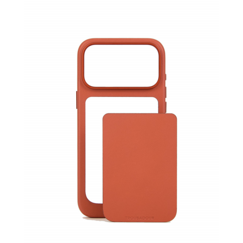 Mujjo Troubadour Modular Leather Case ādas futrālis Apple iPhone 18 Pro Max / 17 Pro Max, MagSafe, terakotas krāsā