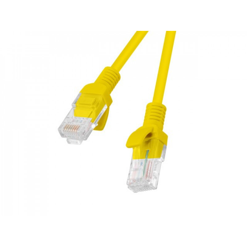 Lanberg PCU6-10CC-0100-Y Cat6 U/UTP komutācijas kabelis, 1 m, dzeltens
