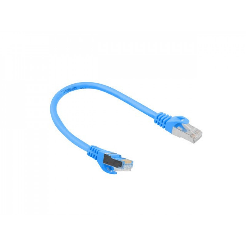 Lanberg PCF6-10CC-0025-B Cat6 F/UTP komutācijas kabelis, 0,25 m, zils