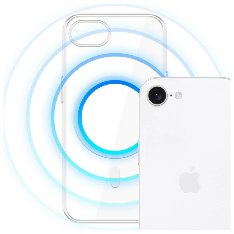 3MK Clear MagCase Apple iPhone 17e / 16e apvalks ar MagSafe, caurspīdīgs