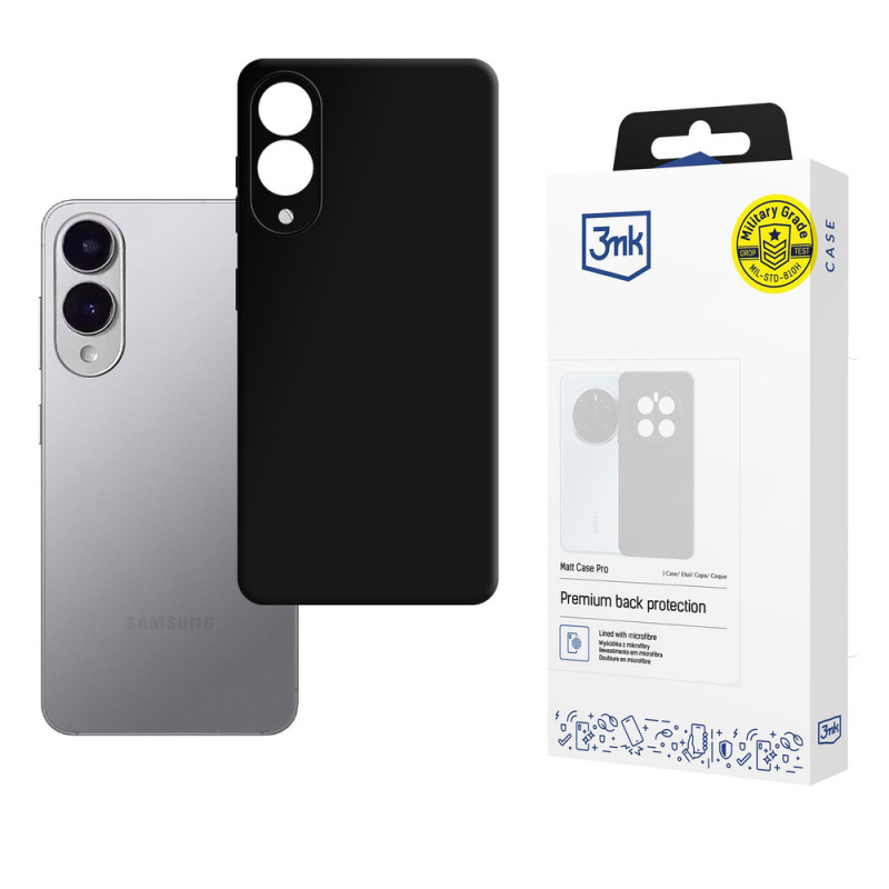 3MK Matt Case Pro telefona apvalks Samsung Galaxy S25 Edge, melns