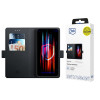 3MK Wallet Case grāmatveida telefona apvalks Samsung Galaxy S25 Edge, melns