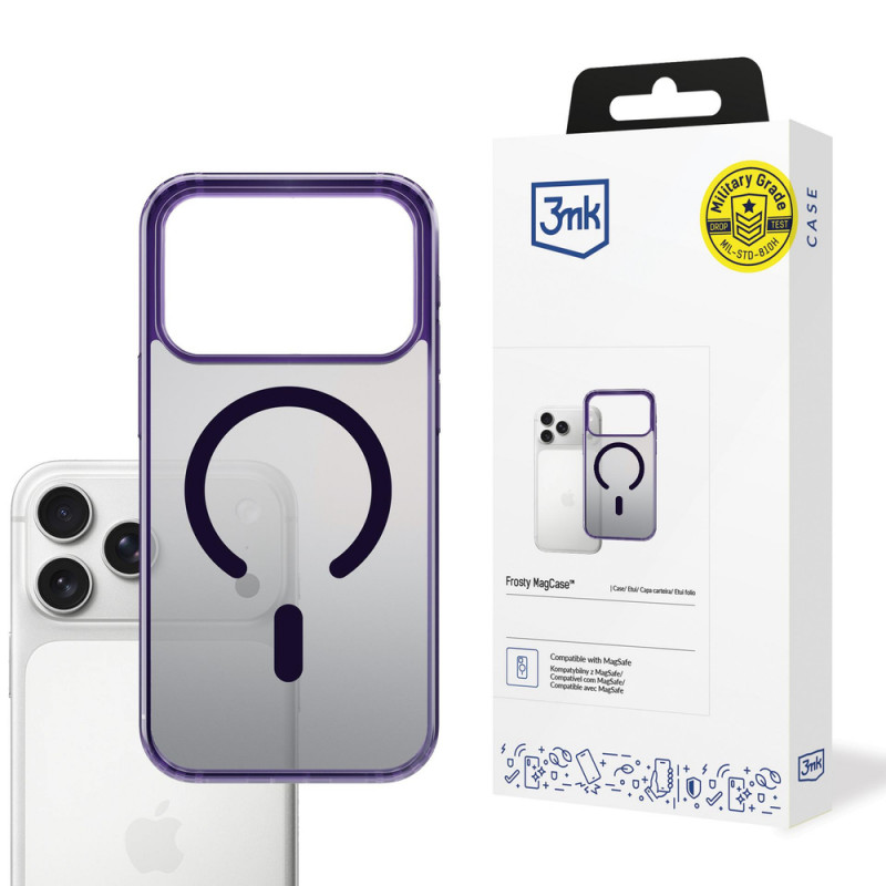 3mk Frosty MagCase apvalks Apple iPhone 17 Pro Max, violets
