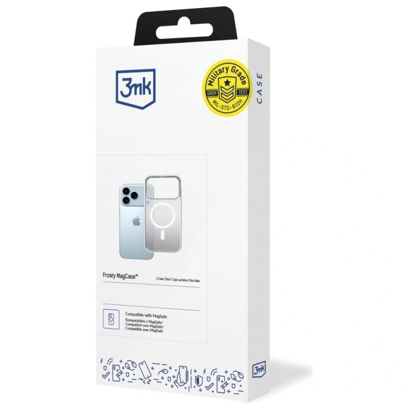 3mk Frosty MagCase apvalks Apple iPhone 17 Pro Max, balts