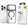 3mk Satin Armor MagCase apvalks Apple iPhone 17 Pro Max, caurspīdīgs melns