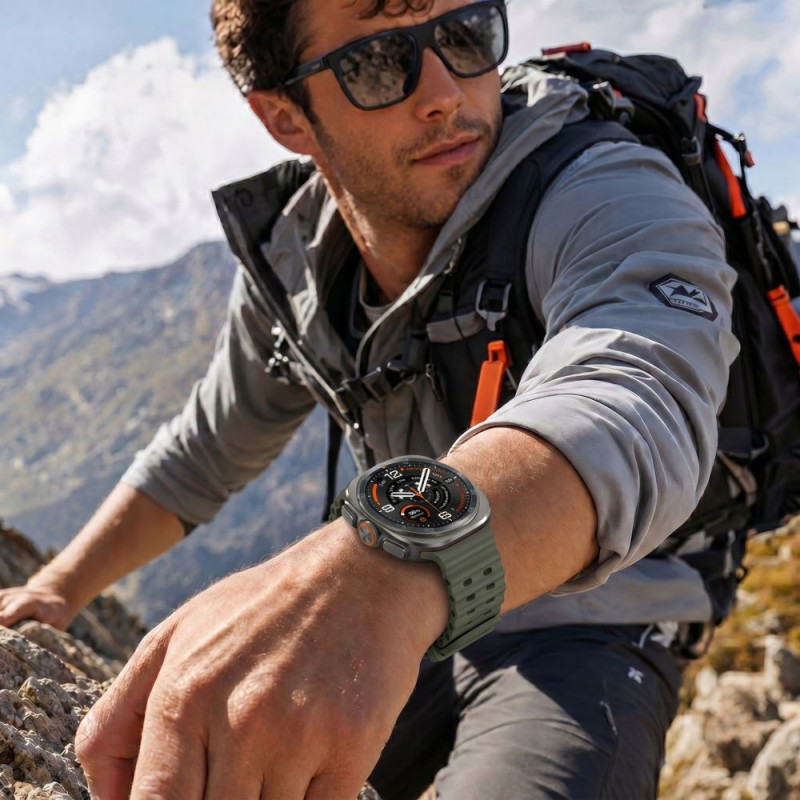 Tech-Protect Iconband Pro pulksteņa siksniņa Samsung Galaxy Watch Ultra 1 / 2 (2024-2026), 47 mm, militāri zaļa