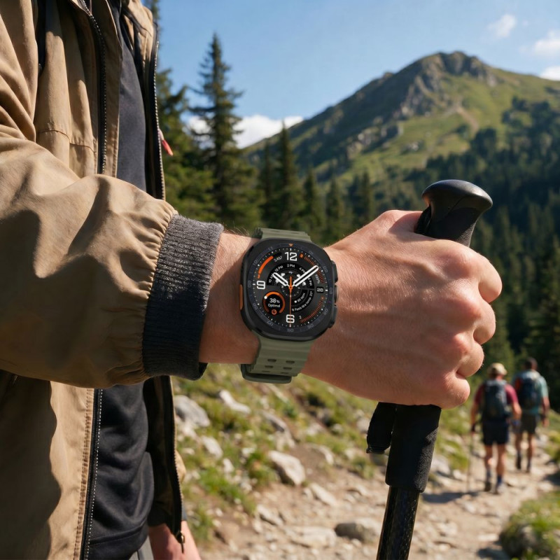 Tech-Protect Iconband Pro pulksteņa siksniņa Samsung Galaxy Watch Ultra 1 / 2 (2024-2026), 47 mm, militāri zaļa