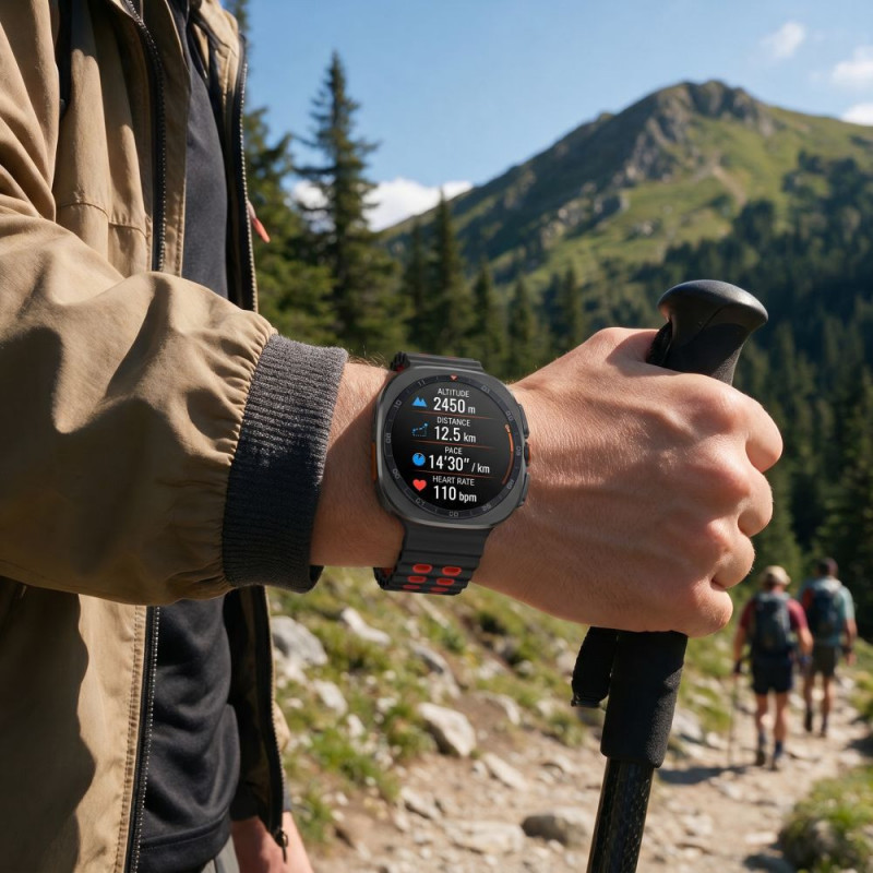 Tech-Protect Iconband Pro pulksteņa siksniņa Samsung Galaxy Watch Ultra 1 / 2 (2024-2026), 47 mm, melna un sarkana