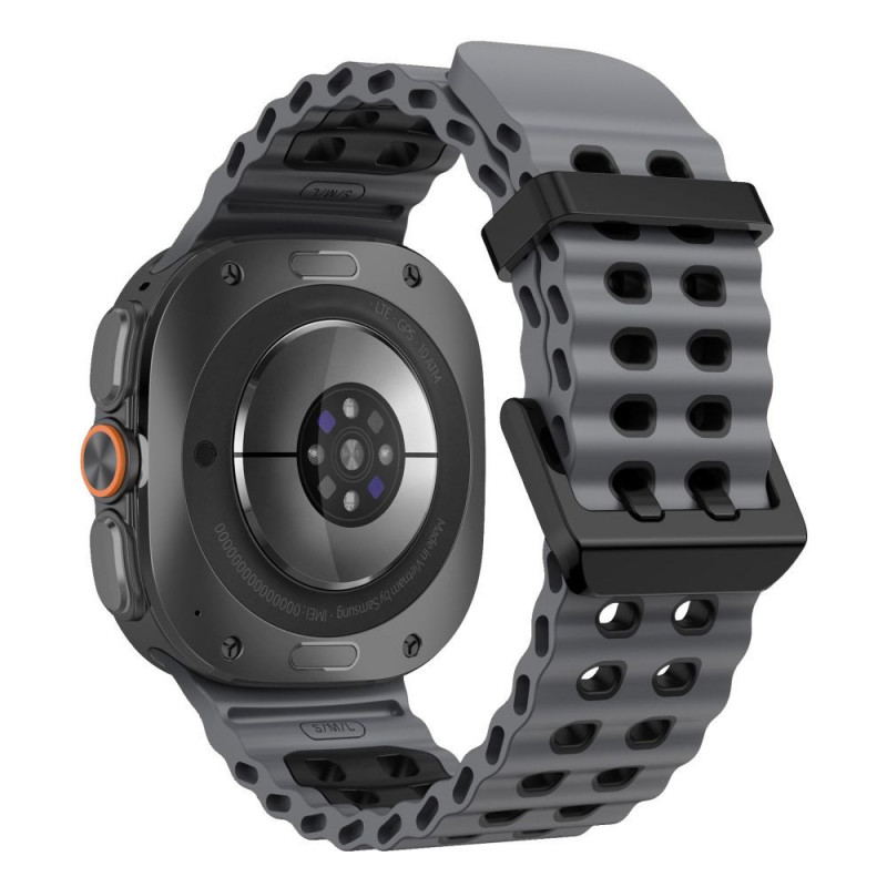 Tech-Protect Iconband Pro pulksteņa siksniņa Samsung Galaxy Watch Ultra 1 / 2 (2024-2026), 47 mm, pelēka un melna