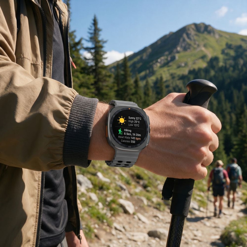 Tech-Protect Iconband Pro pulksteņa siksniņa Samsung Galaxy Watch Ultra 1 / 2 (2024-2026), 47 mm, pelēka un melna