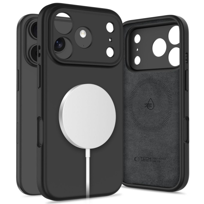 Tech-Protect Silicone MagSafe vāciņš Apple iPhone 17 Pro Max, melns