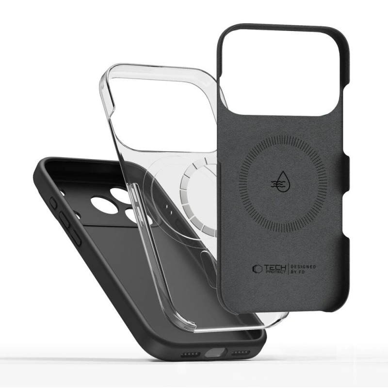 Tech-Protect Silicone MagSafe vāciņš Apple iPhone 17 Pro Max, melns