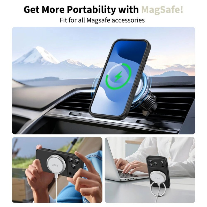 Tech-Protect Silicone MagSafe vāciņš Apple iPhone 17 Pro Max, melns