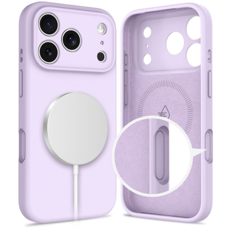 Tech-Protect Silicone MagSafe vāciņš Apple iPhone 17 Pro, ceriņkrāsas, THP4521