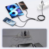 Tech-Protect UltraBoost DNA 3 vienā kabelis USB-A uz Lightning / USB-C / Micro-USB, 3 A, 120 cm, tērauda pelēks