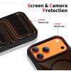 Tech-Protect MagHybrid MagSafe apvalks Apple iPhone 17 Pro Max, melna/sarkana krāsa