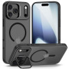 Tech-Protect Magstand MagSafe apvalks Apple iPhone 17 Pro, matēta melna krāsa