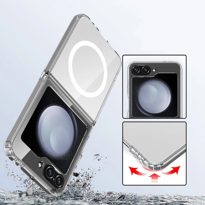 Tech-Protect Flexair Hybrid MagSafe apvalks Samsung Galaxy Z Flip 6 / 7 FE, caurspīdīgs