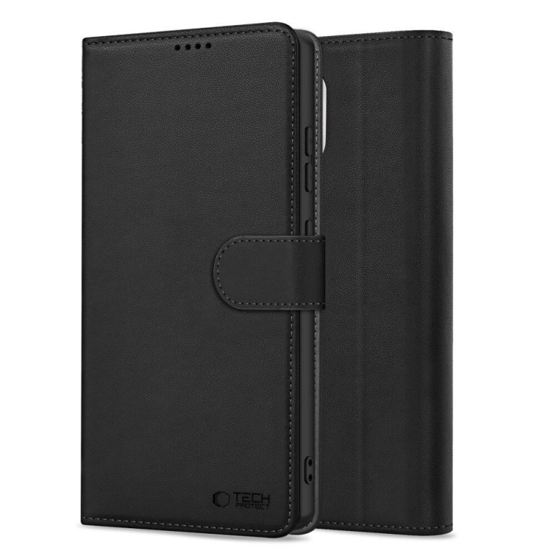 Tech-Protect Wallet apvalks Xiaomi Poco F7 5G, melns