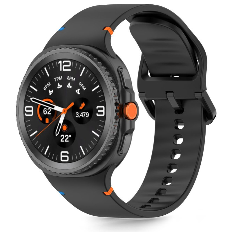 Tech-Protect Silicone siksniņa Samsung Galaxy Watch 8 / 9 / Classic 40/44/46 mm, melna