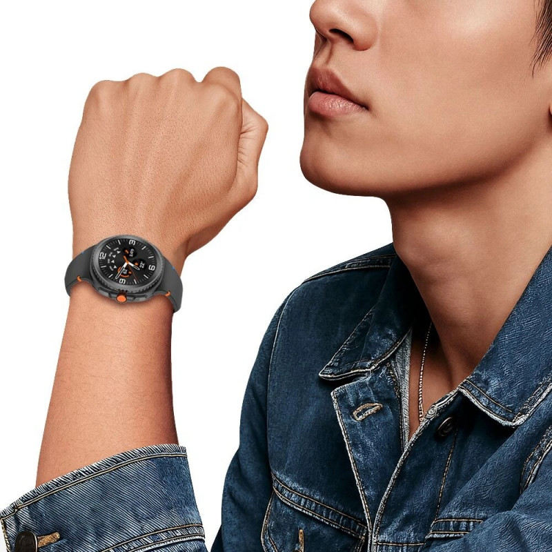 Tech-Protect Silicone siksniņa Samsung Galaxy Watch 8 / 9 / Classic 40/44/46 mm, melna