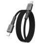 Tech-Protect Ultraboost DNA MagTwist USB-C kabelis PD 100W / 5A, 200 cm, dzelzs pelēks