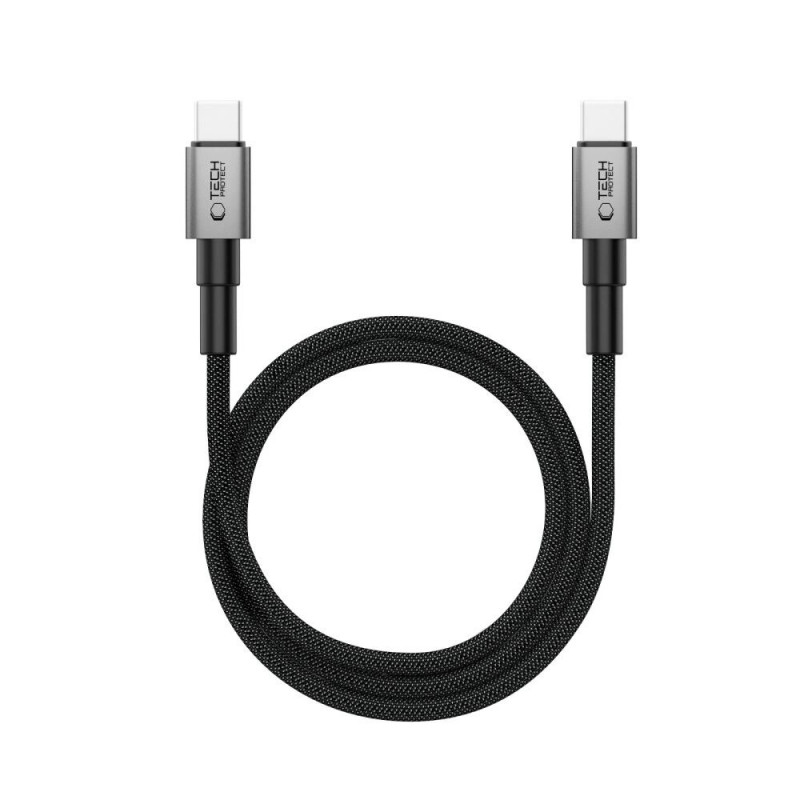 Tech-Protect Ultraboost DNA MagTwist USB-C kabelis PD 100W / 5A, 200 cm, dzelzs pelēks