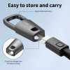Tech-Protect Ultraboost DNA USB-C / USB-C kabelis ar atslēgu piekariņu PD 60W / 3A, 17 cm, dzelzs pelēks