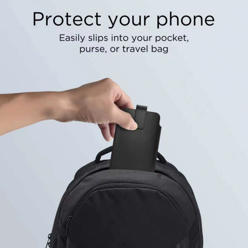 Tech-Protect SM65 universāls tālruņa maciņš, 6,0-6,9 collas, ekoāda, melns ar sarkanu