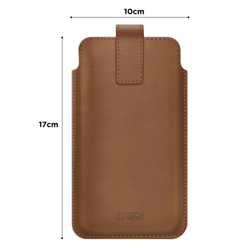 Tech-Protect SM65 universāls tālruņa maciņš, 6,0-6,9 collas, ekoāda, brūns