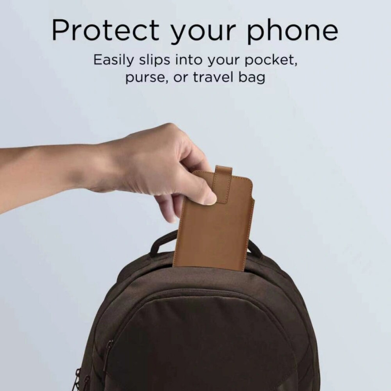 Tech-Protect SM65 universāls tālruņa maciņš, 6,0-6,9 collas, ekoāda, brūns