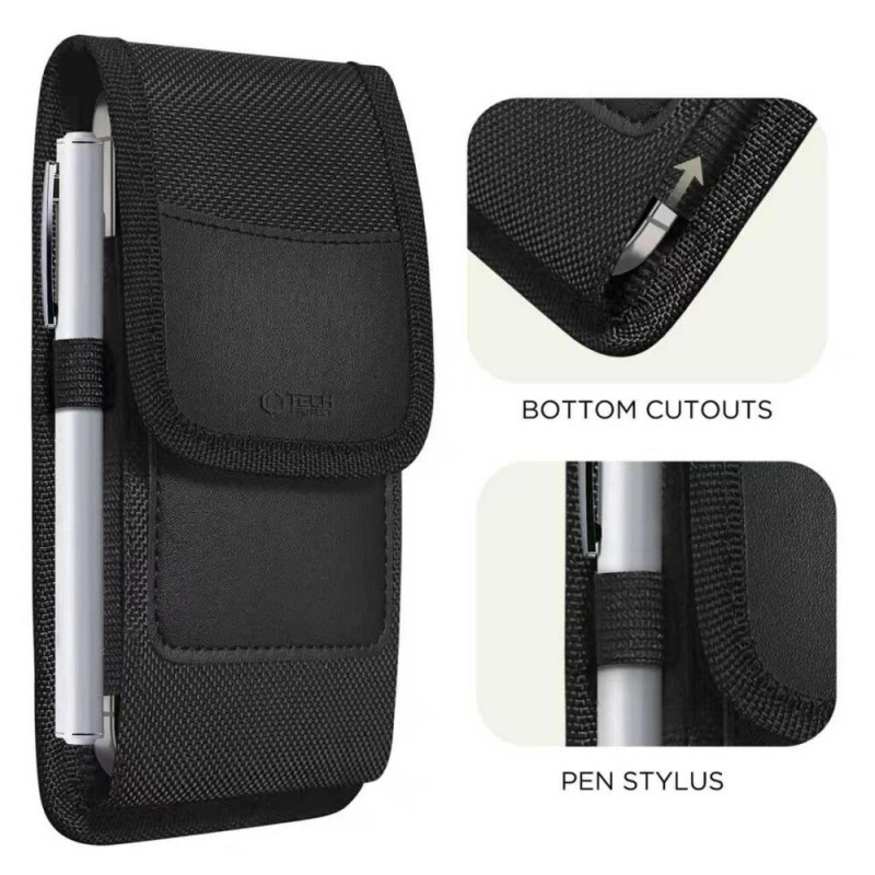 Tech-Protect SM85 universāls tālruņa maks uz jostas, 5,8-6,8 collas, neilons, melns