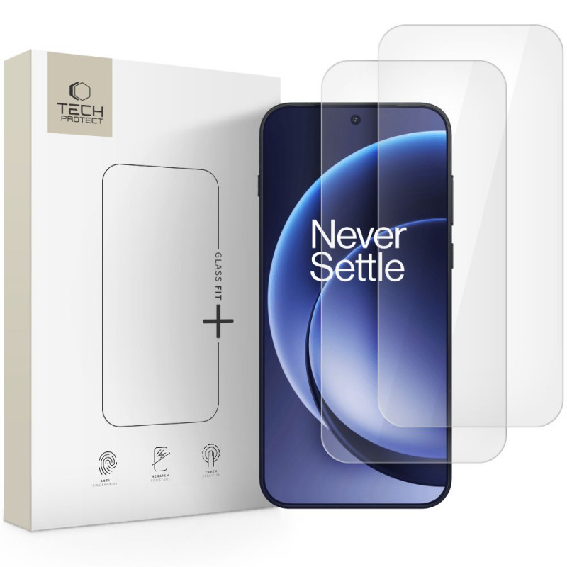 Tech-Protect Glass Fit+ rūdīts stikls, paredzēts OnePlus 15, caurspīdīgs (2 gab.)