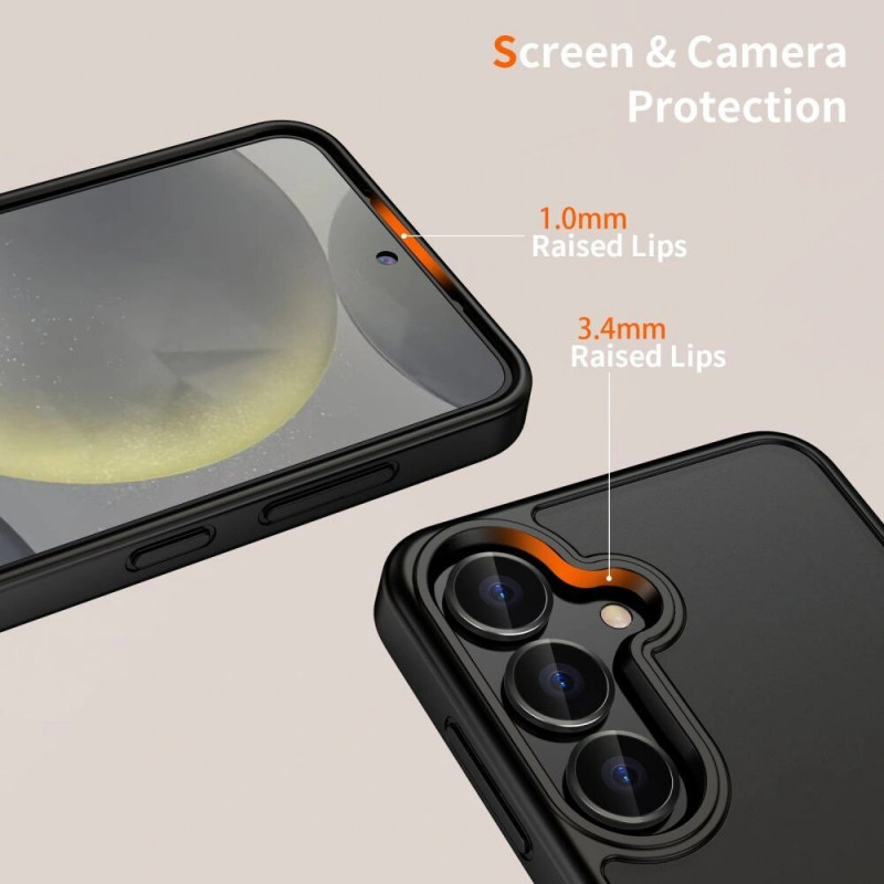 Tech-Protect MagMat apvalks, paredzēts Samsung Galaxy S25 FE, matēts melns