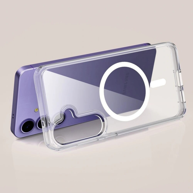 Tech-Protect Flexair Hybrid MagSafe apvalks, paredzēts Samsung Galaxy S25 FE, caurspīdīgs
