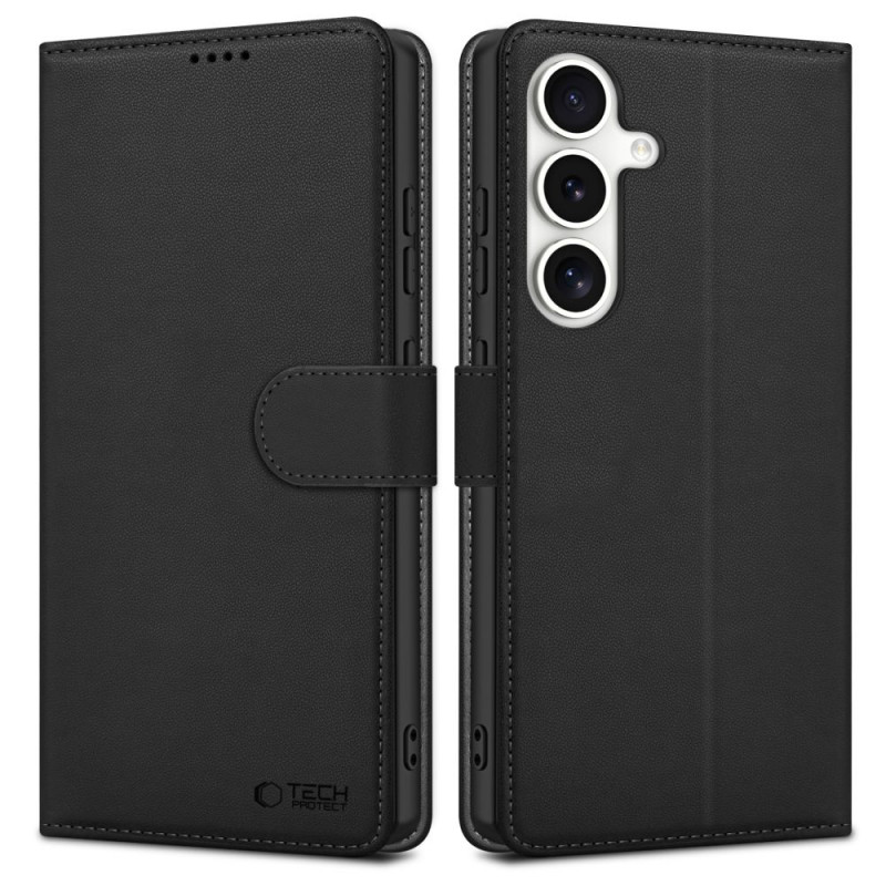 Tech-Protect Wallet apvalks-maks, paredzēts Samsung Galaxy S25 FE, melns