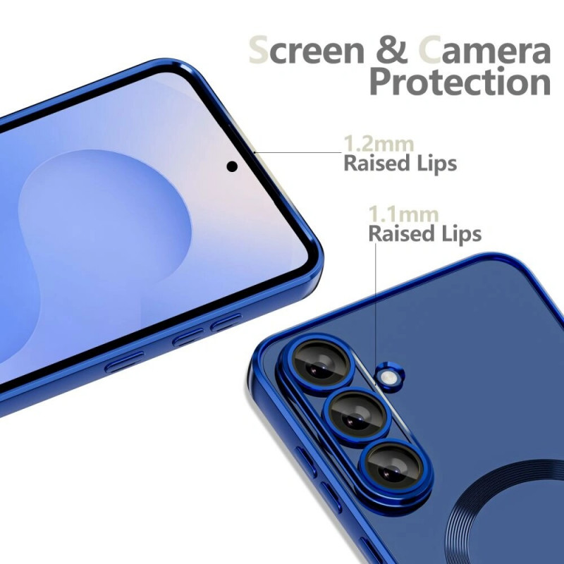 Tech-Protect Magflex MagSafe apvalks, paredzēts Samsung Galaxy S25 FE, tumši zils