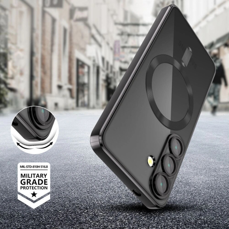 Tech-Protect Magflex MagSafe apvalks, paredzēts Samsung Galaxy S25 FE, melns