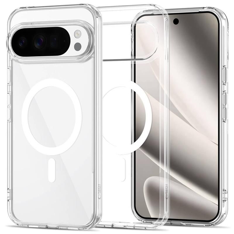 Tech-Protect FlexAir Hybrid MagSafe apvalks Google Pixel 10 / 10 Pro, caurspīdīgs