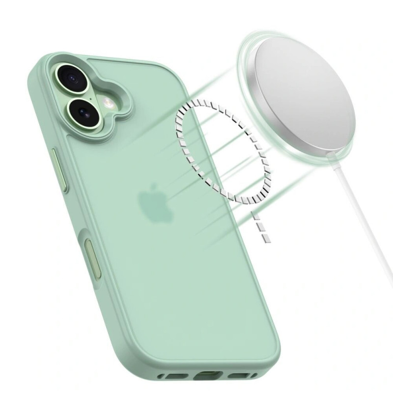 Tech-Protect MagMat apvalks Apple iPhone 17, matēts salvijas zaļš