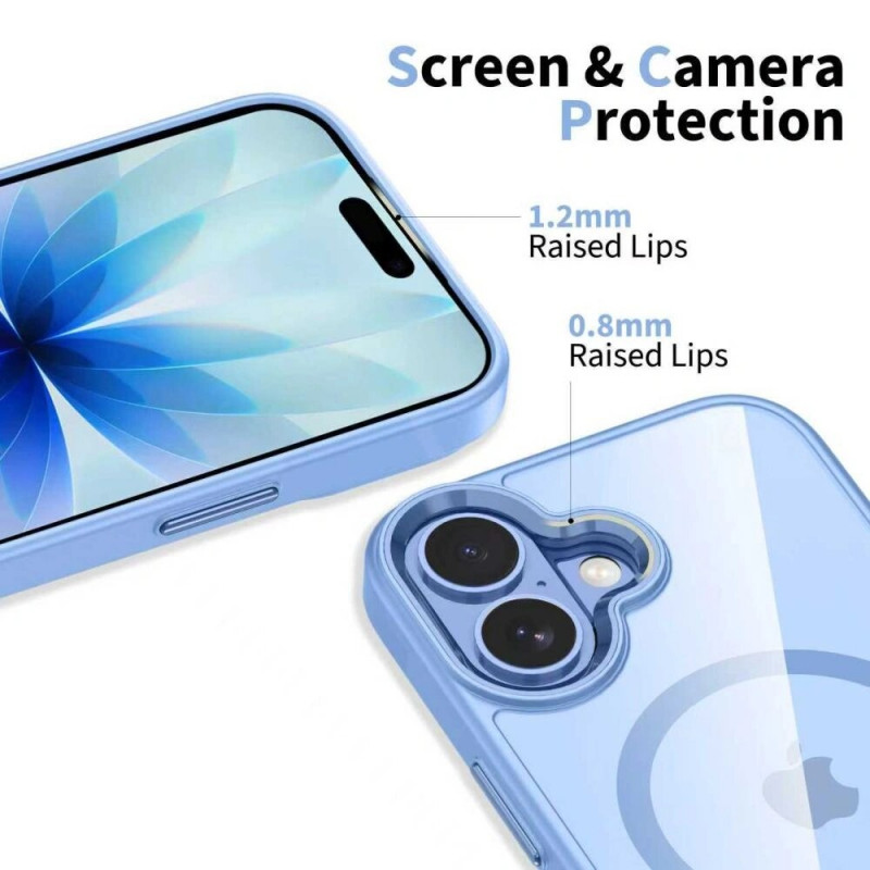 Tech-Protect MagMat MagSafe apvalks Apple iPhone 17, miglaini zils/caurspīdīgs