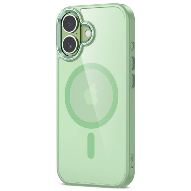 Tech-Protect MagMat MagSafe apvalks Apple iPhone 17, salvijas zaļš/caurspīdīgs